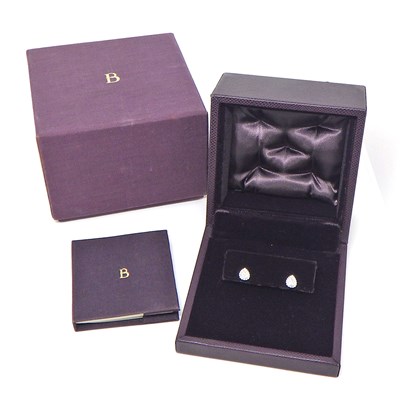 ブシュロン BOUCHERON ピアス セルパンボエム XS JCO00961 パヴェ 16ポイント ダイヤモンド 計0.25ct K18WG 【箱・保付き】 【中古】
