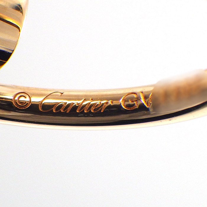 カルティエ Cartier ピアス ジュストアンクル フープ SM B8301234 釘モチーフ K18PG 【中古】