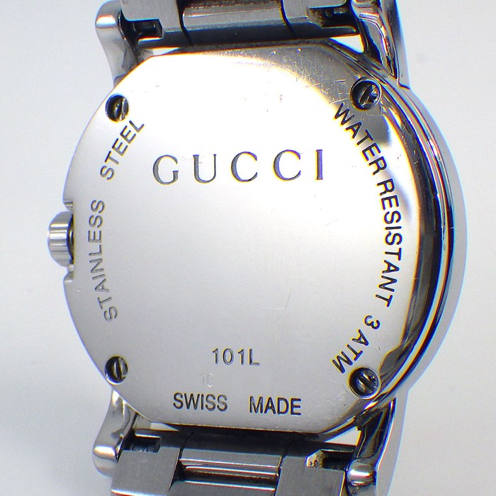 グッチ GUCCI 腕時計 Gラウンド 101L シルバー文字盤 SS クオーツアナログ 【中古】