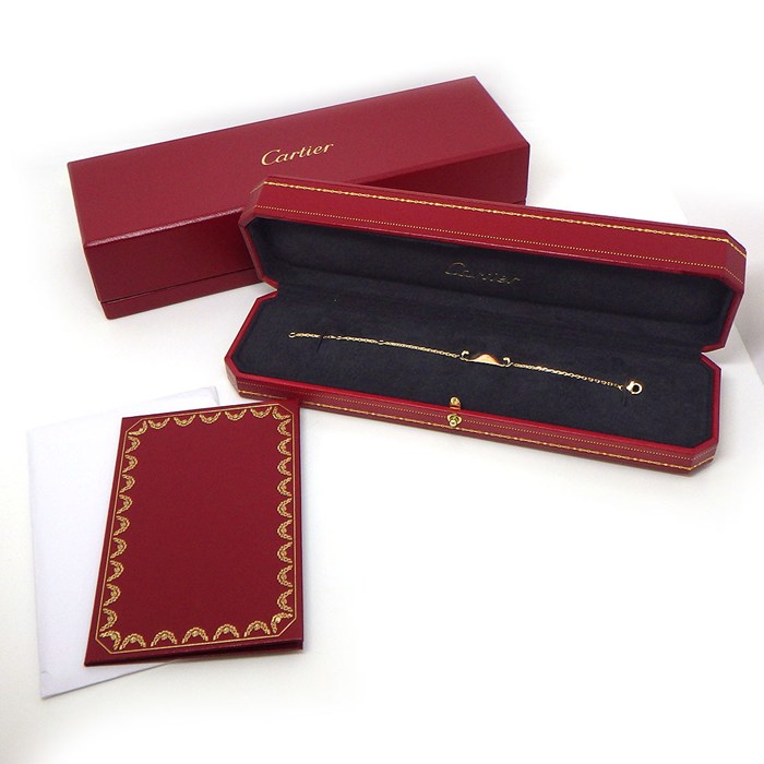 カルティエ Cartier ブレスレット ロゴブレス 2C プレート B6026000 K18YG 【箱・保付き】 【中古】