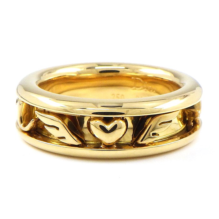 クリスチャンディオール Christian Dior リング アムール amour スライド ハート ウィング モチーフ K18YG 13号 / #53 【中古】