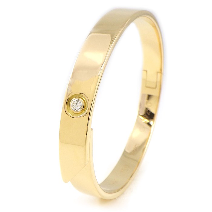 カルティエ Cartier バングル アニバーサリー 1ポイント ダイヤモンド K18YG / #16 【中古】