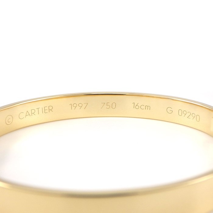 カルティエ Cartier バングル アニバーサリー 1ポイント ダイヤモンド K18YG / #16 【中古】