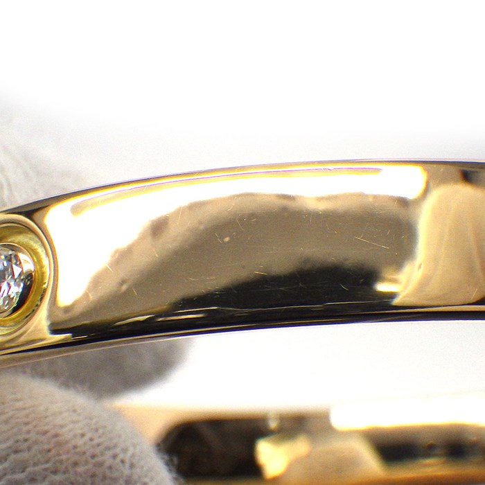 カルティエ Cartier バングル アニバーサリー 1ポイント ダイヤモンド K18YG / #16 【中古】