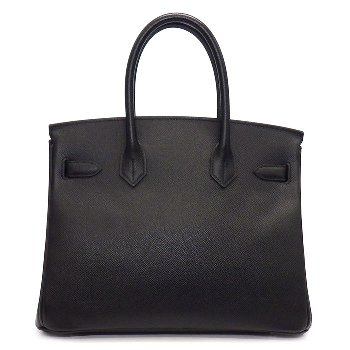 エルメス HERMES ハンドバッグ バーキン 30 Y刻印 2020年 ブラック エプソン シルバー金具 【中古】