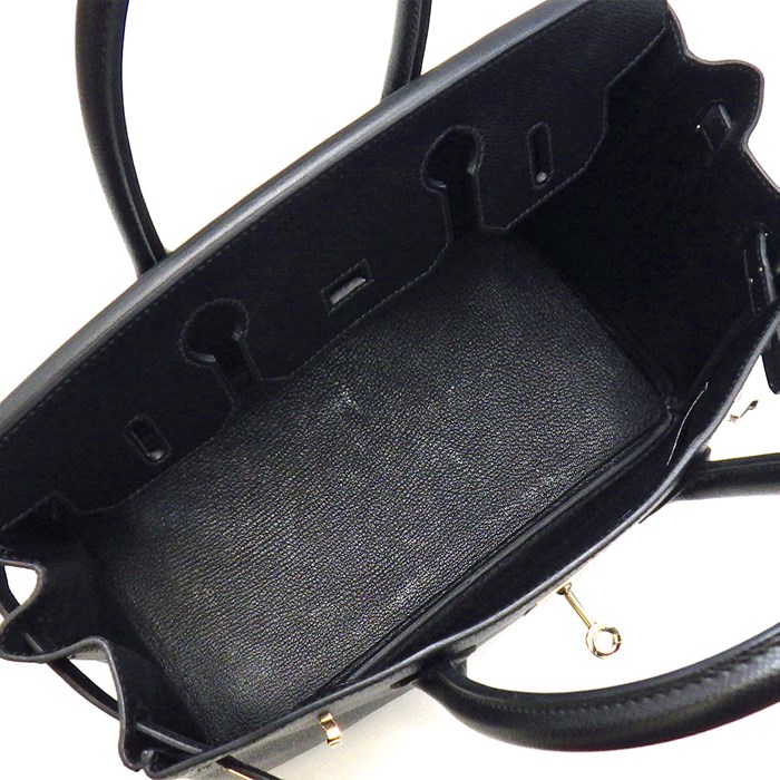 エルメス HERMES ハンドバッグ バーキン 30 Y刻印 2020年 ブラック エプソン シルバー金具 【中古】