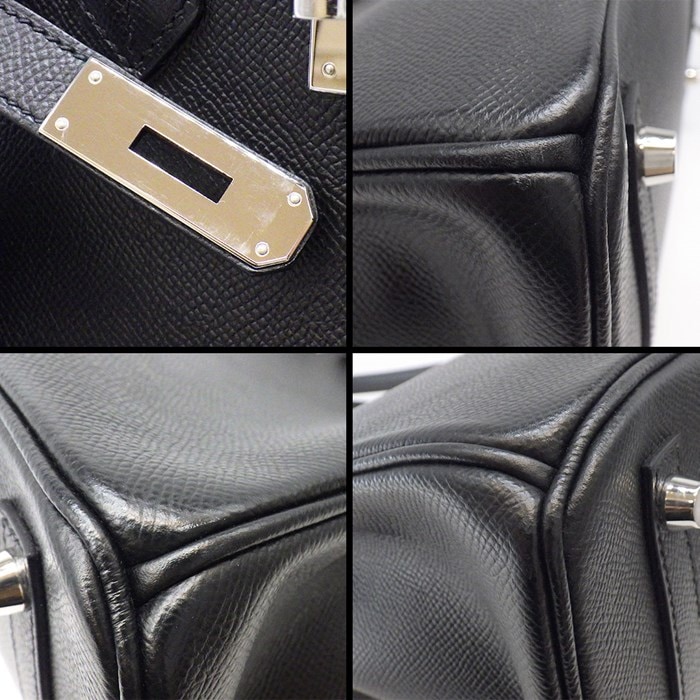 エルメス HERMES ハンドバッグ バーキン 30 Y刻印 2020年 ブラック エプソン シルバー金具 【中古】