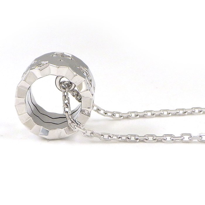 ショーメ Chaumet ネックレス ビー ドゥ ショーメ スモールモデル 085158 ハニカム 12ポイント ダイヤモンド 計0.18ct K18WG 【中古】