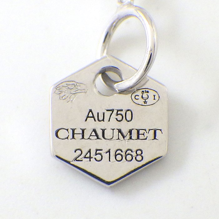 ショーメ Chaumet ネックレス ビー ドゥ ショーメ スモールモデル 085158 ハニカム 12ポイント ダイヤモンド 計0.18ct K18WG 【中古】