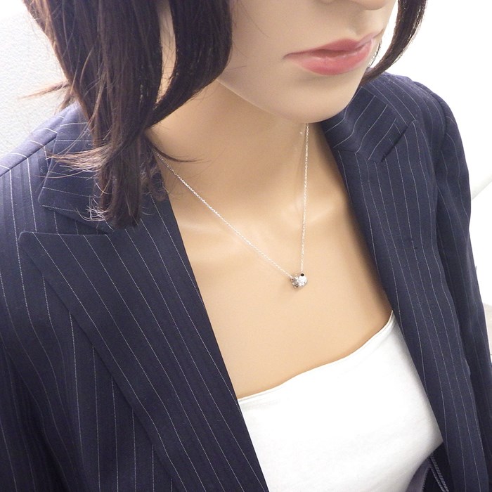 ショーメ Chaumet ネックレス ビー ドゥ ショーメ スモールモデル 085158 ハニカム 12ポイント ダイヤモンド 計0.18ct K18WG 【中古】