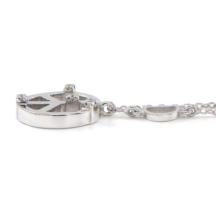 ダミアーニ DAMIANI ネックレス ミニ シンボリ ピース 4ポイント ダイヤモンド K18WG 【中古】