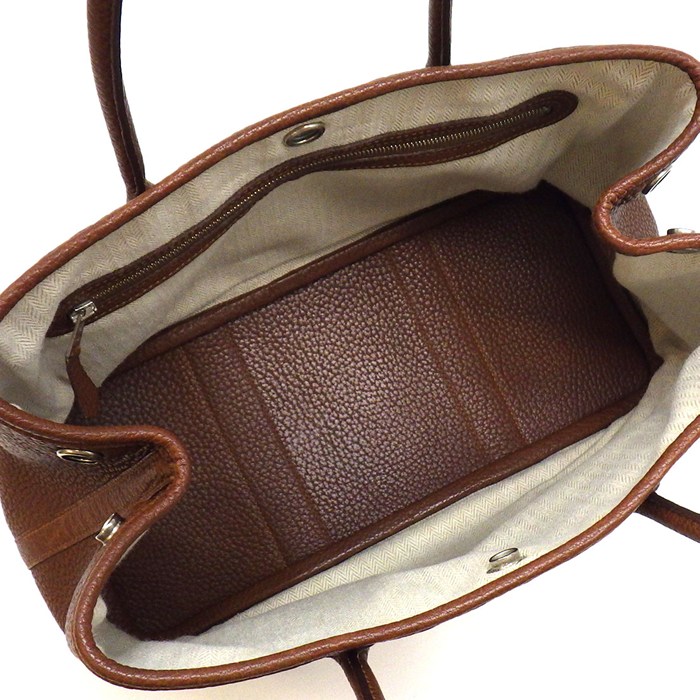 エルメス HERMES ハンドバッグ ガーデンパーティ TPM □P刻印 2012年 マロンドインディ ネゴンダ シルバー金具 【中古】