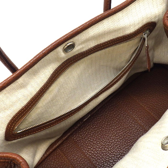 エルメス HERMES ハンドバッグ ガーデンパーティ TPM □P刻印 2012年 マロンドインディ ネゴンダ シルバー金具 【中古】