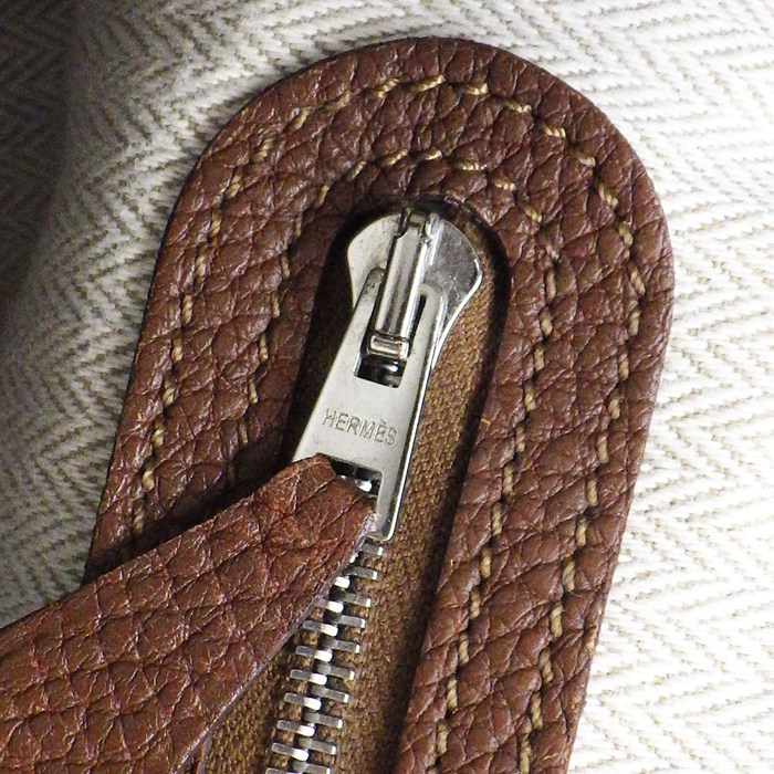 エルメス HERMES ハンドバッグ ガーデンパーティ TPM □P刻印 2012年 マロンドインディ ネゴンダ シルバー金具 【中古】
