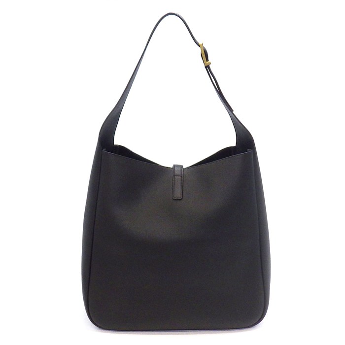 サンローラン SAINT LAURENT ショルダーバッグ LE 5 A ソフト ラージ 753837AAAUQ1000 ブラック グレインレザー (牛革) ゴールド金具 【中古】