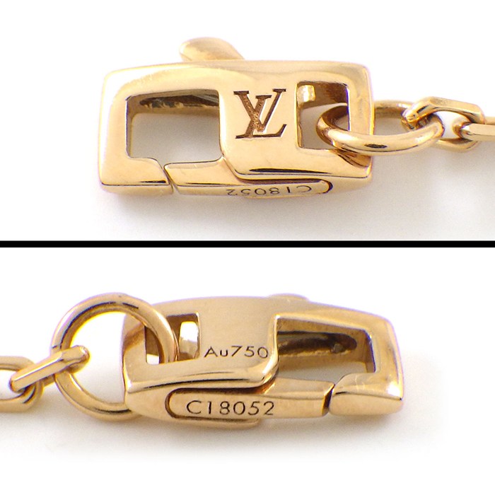 ルイ・ヴィトン LOUIS VUITTON ロングネックレス メダリオン ブロッサム XL Q93656 モノグラム フラワー 1ポイント ダイヤモンド 0.03ct ホワイト シェル K18PG 【箱・保付き】 【中古】