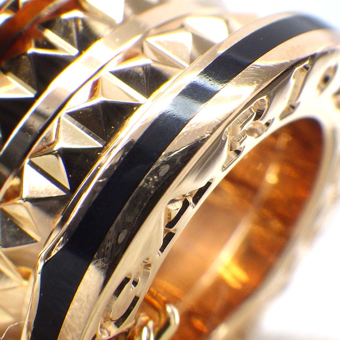  ブルガリ BVLGARI ネックレス B-zero1 ビーゼロワン ロック 358350 スタッズ K18PG ブラック セラミック 【中古】