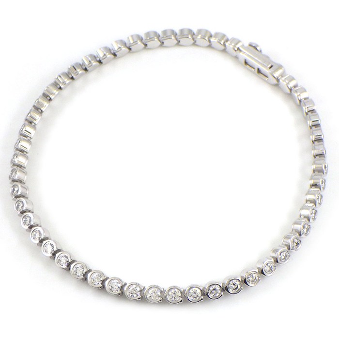 カルティエ Cartier ブレスレット C ドゥ カルティエ エッセンシャルライン N6703416 ダイヤモンド K18WG / #16 【箱・保付き】 【中古】