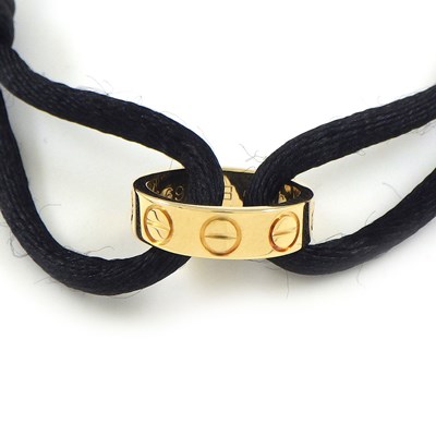 カルティエ Cartier ブレスレット ラブブレス K18YG ブラック コード