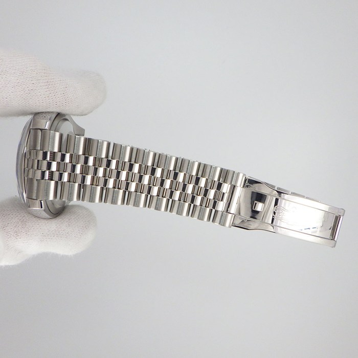 ロレックス Rolex 腕時計 デイトジャスト 116200 ブラック文字盤 ローマンインデックス ルーレット刻印 ランダムシリアル 赤黒 デイト SS 自動巻き 【箱・保付き】 【中古】