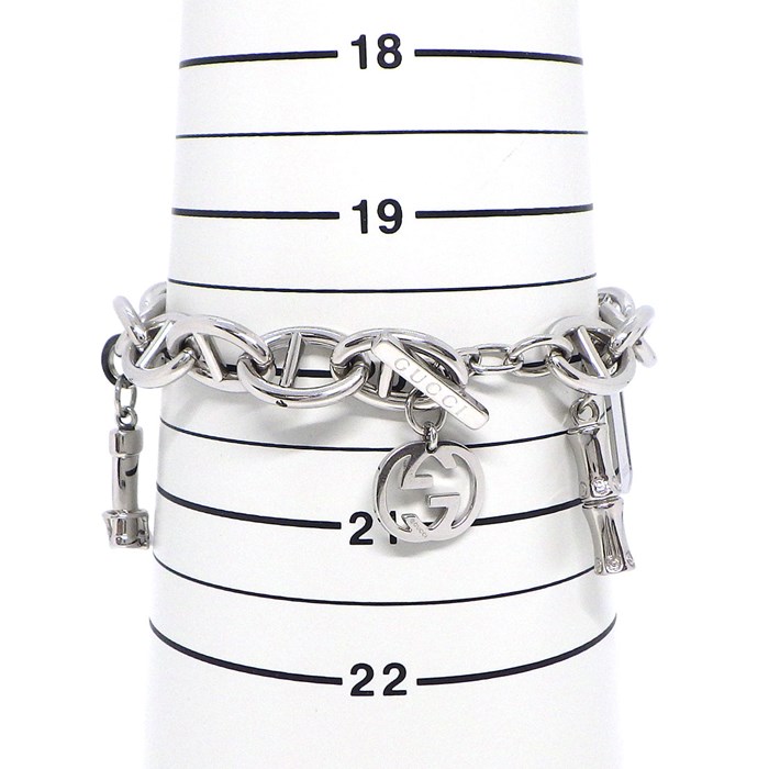 グッチ レディース腕時計 107 シェル文字盤 G フェイス チェーン バンブー 157639-2.jpg