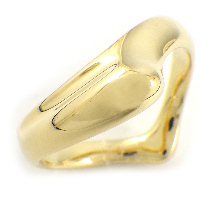 ティファニー Tiffany & Co. リング オープンハート K18YG 11.5号 【中古】
