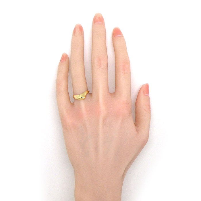 ティファニー Tiffany & Co. リング オープンハート K18YG 11.5号 【中古】
