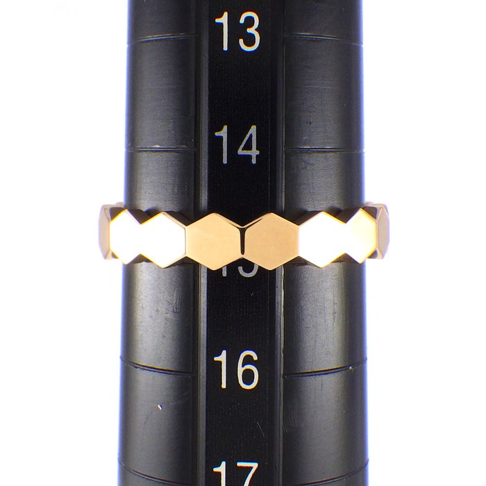 ショーメ Chaumet リング ビー マイ ラブ ハニカム 083359 幅4mmモデル 1ポイント ダイヤモンド 0.01ct K18PG 15号 / #55 【中古】