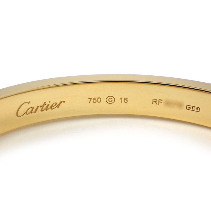 カルティエ Cartier ブレスレット ラブ クラシック N6726917 パヴェ 165ポイント ダイヤモンド 計3.07ct K18YG / #16 【中古】