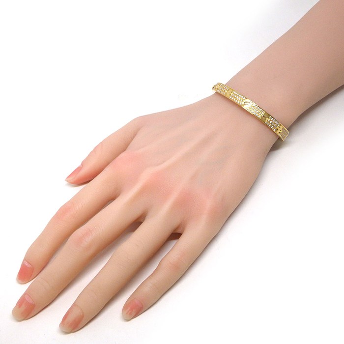 カルティエ Cartier ブレスレット ラブ クラシック N6726917 パヴェ 165ポイント ダイヤモンド 計3.07ct K18YG / #16 【中古】