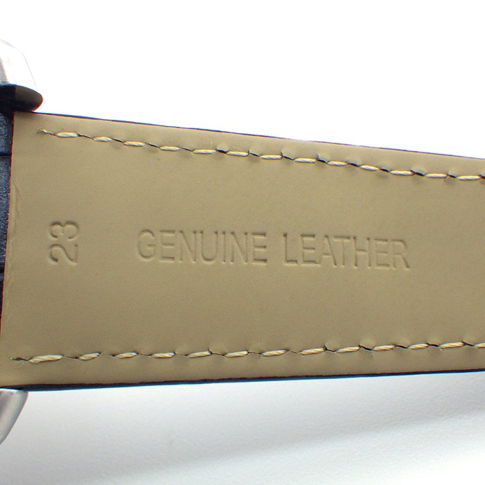 カルティエ Cartier 腕時計 カリブル LM W7100014 ローマンインデックス デイト 夜光針/インデックス スモールセコンド 裏スケ ブラック 文字盤 レザーベルト SS 自動巻き