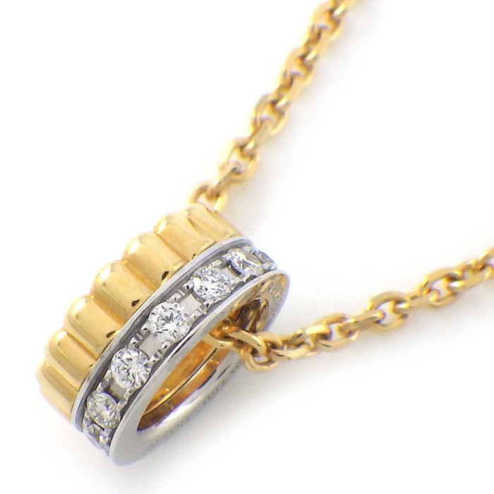 ブシュロン BOUCHERON ネックレス キャトル ラディアント ミニ JPN00649 13ポイント ダイヤモンド 計0.10ct K18YG K18WG 【中古】