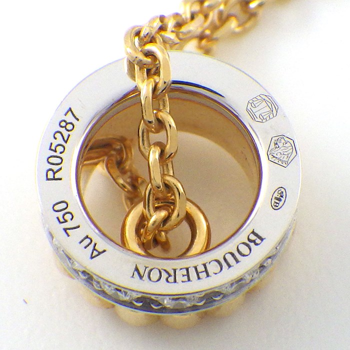 ブシュロン BOUCHERON ネックレス キャトル ラディアント ミニ JPN00649 13ポイント ダイヤモンド 計0.10ct K18YG K18WG 【中古】