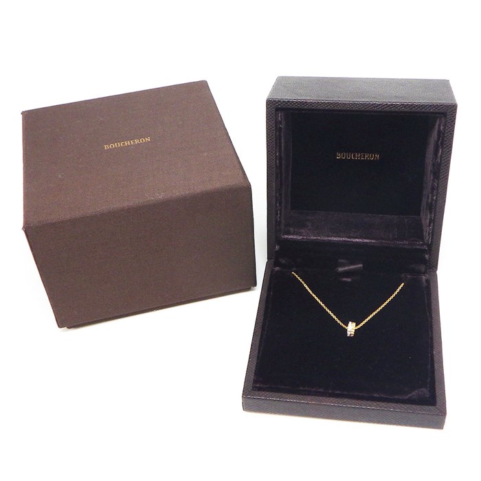 ブシュロン BOUCHERON ネックレス キャトル ラディアント ミニ JPN00649 13ポイント ダイヤモンド 計0.10ct K18YG K18WG 【中古】
