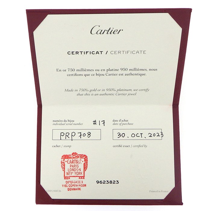 カルティエ Cartier ブレスレット ラブ SM B6047917 10ポイント ダイヤモンド 計0.21ct K18PG / #17 【箱・保付き】 【中古】