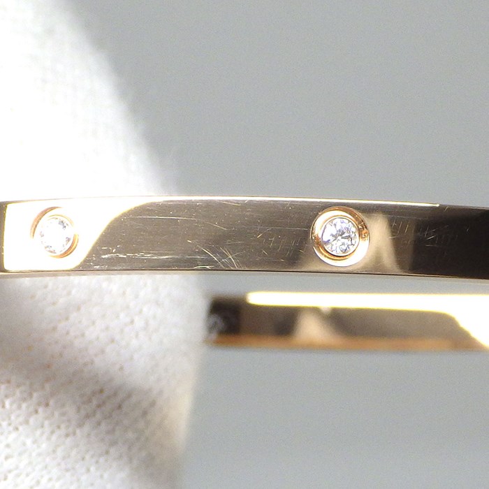 カルティエ Cartier ブレスレット ラブ SM B6047917 10ポイント ダイヤモンド 計0.21ct K18PG / #17 【箱・保付き】 【中古】