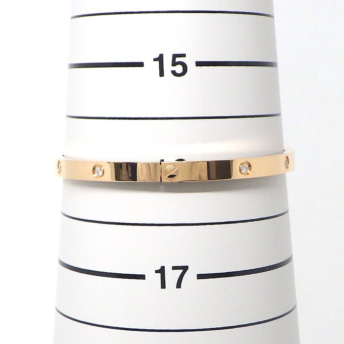 カルティエ Cartier ブレスレット ラブ SM B6047917 10ポイント ダイヤモンド 計0.21ct K18PG / #17 【箱・保付き】 【中古】