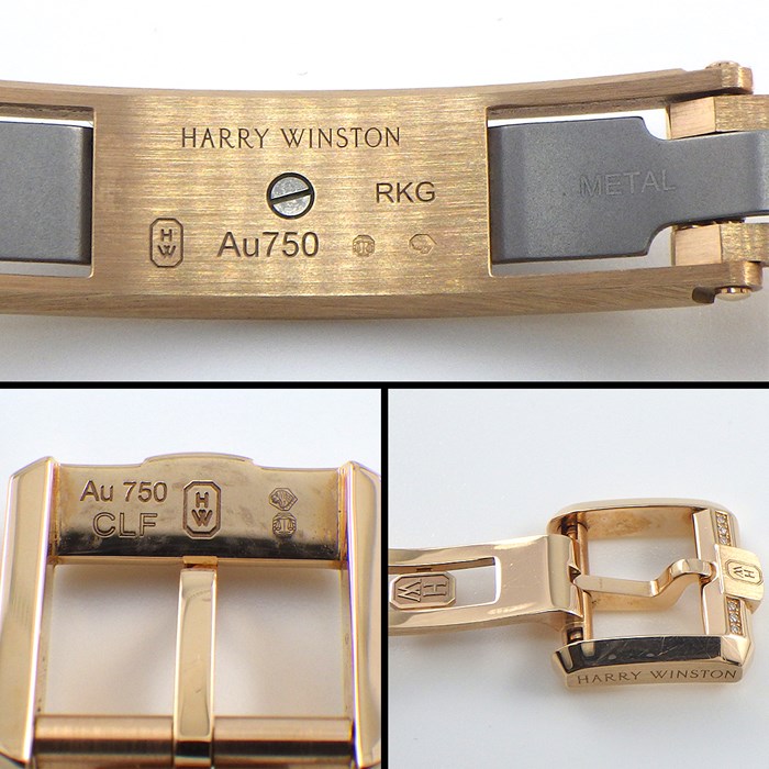 ハリーウィンストン HARRY WINSTON 腕時計 アヴェニューC ミニ・スモールセコンド AVCQSS16RR001 ダイヤ付ベゼル/リューズ/尾錠/ホワイトシェル文字盤 K18PG ブラウンパール アリゲーター レザーベルト クオーツアナログ 【箱・保付き】 【中古】