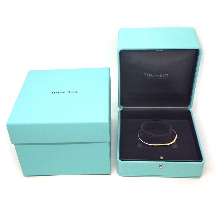 ティファニー Tiffany & Co. バングル ロック ナロー 74365213 K18PG K18WG 【中古】