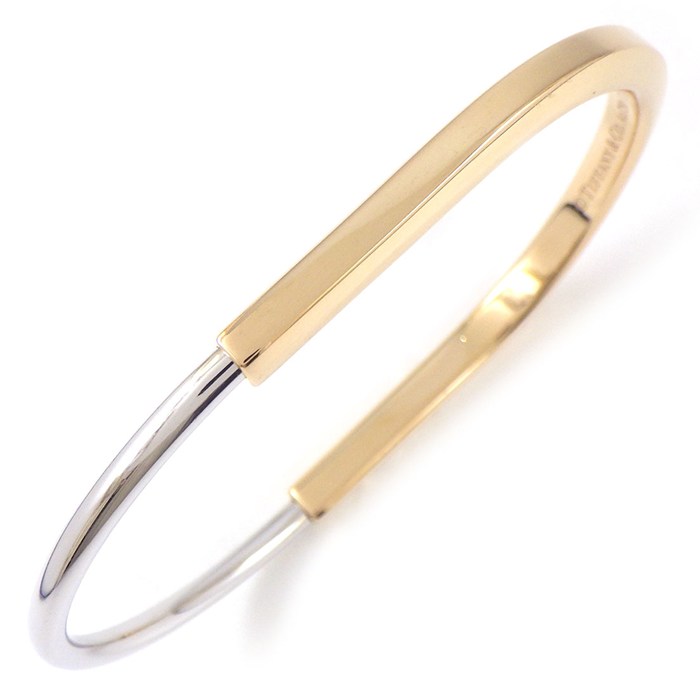 ティファニー Tiffany & Co. バングル ロック ナロー 74365213 K18PG K18WG 【中古】
