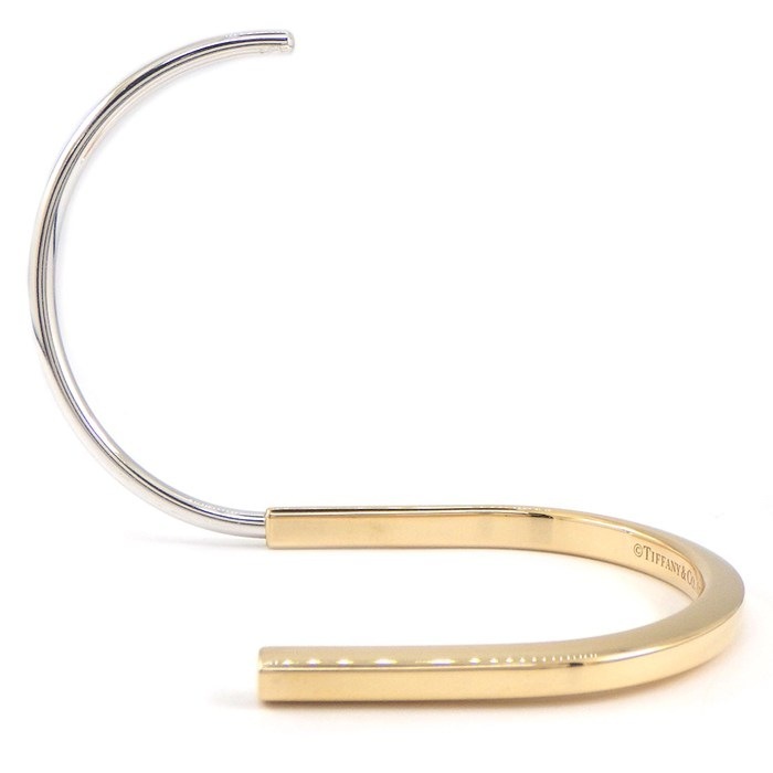 ティファニー Tiffany & Co. バングル ロック ナロー 74365213 K18PG K18WG 【中古】