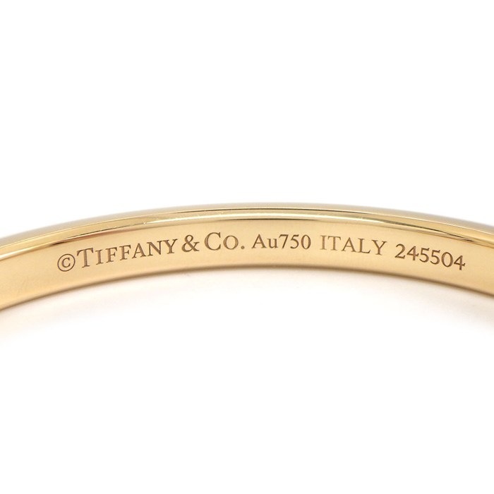 ティファニー Tiffany & Co. バングル ロック ナロー 74365213 K18PG K18WG 【中古】