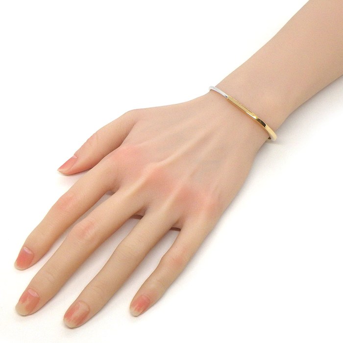 ティファニー Tiffany & Co. バングル ロック ナロー 74365213 K18PG K18WG 【中古】