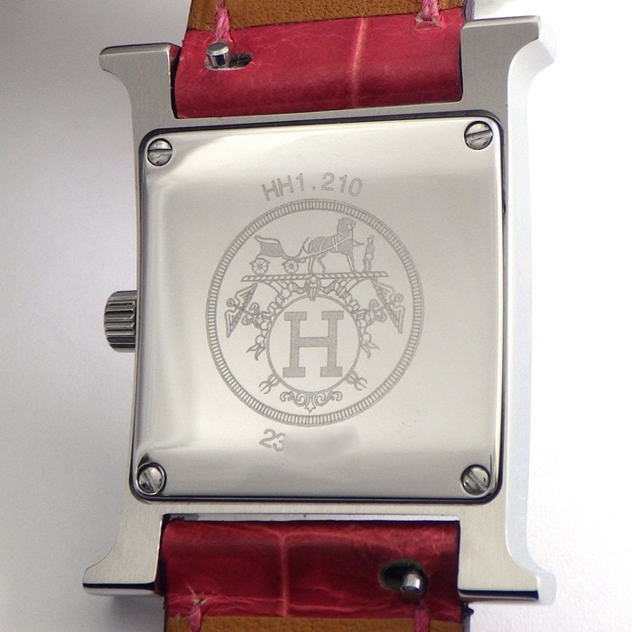 エルメス HERMES 腕時計 Hウォッチ HH1.210 スクエア アイボリー