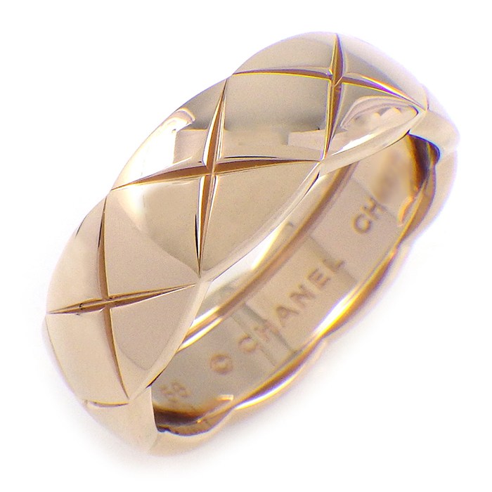 シャネル CHANEL リング ココクラッシュ ミディアム J10817 マトラッセ キルティング K18BG 16号 / #56 【箱・保付き】 【中古】