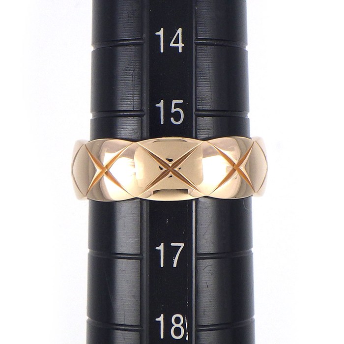 シャネル CHANEL リング ココクラッシュ ミディアム J10817 マトラッセ キルティング K18BG 16号 / #56 【箱・保付き】 【中古】