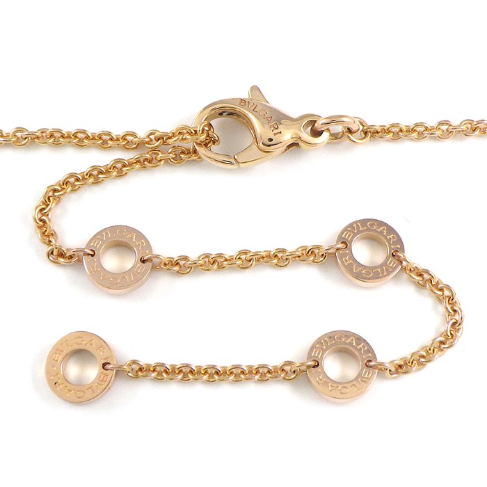 ブルガリ BVLGARI ネックレス B-zero1 ビーゼロワン スモール ラウンド ロゴ K18PG 【中古】