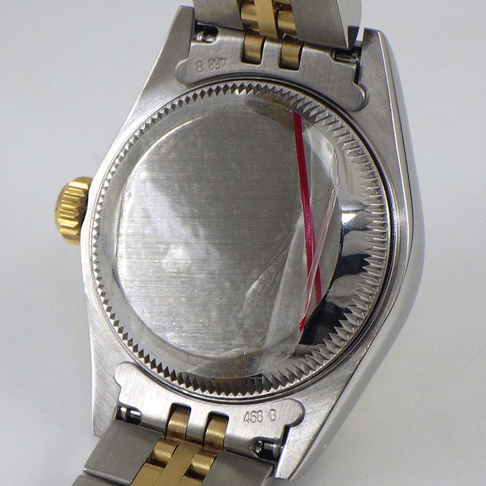 ロレックス Rolex 腕時計 デイトジャスト 69173 ローマンインデックス ホワイト文字盤 フルーテッドベゼル ジュビリーブレス K18YG SS 自動巻き 【OH済み】 【箱・保付き】 【中古】
