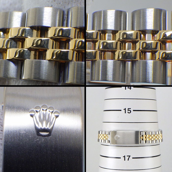 ロレックス Rolex 腕時計 デイトジャスト 69173 ローマンインデックス ホワイト文字盤 フルーテッドベゼル ジュビリーブレス K18YG SS 自動巻き 【OH済み】 【箱・保付き】 【中古】
