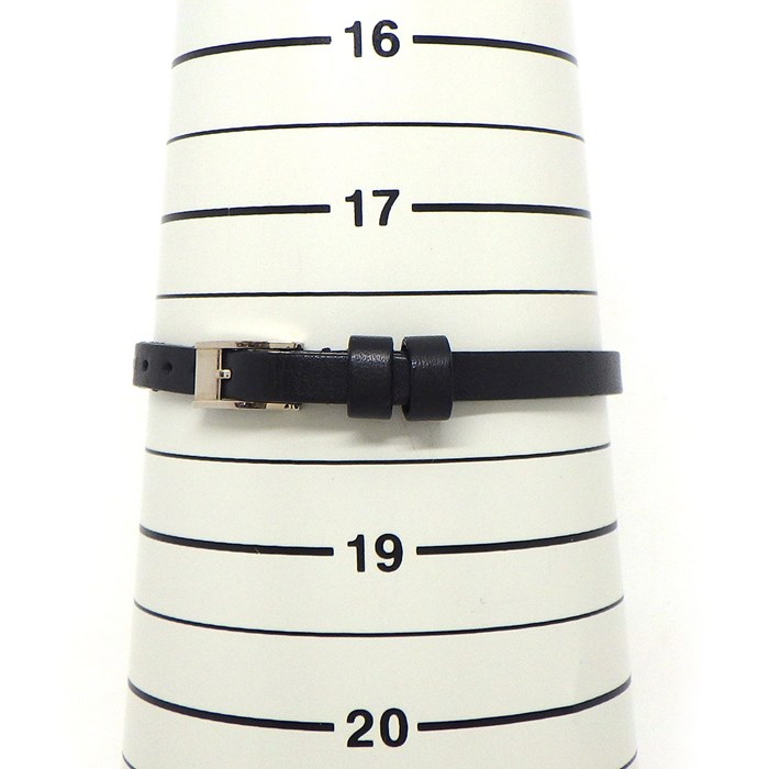 カルティエ Cartier ブレスレット ラブ プレート 3モチーフ ビス K18WG ブラック 革 黒 【中古】